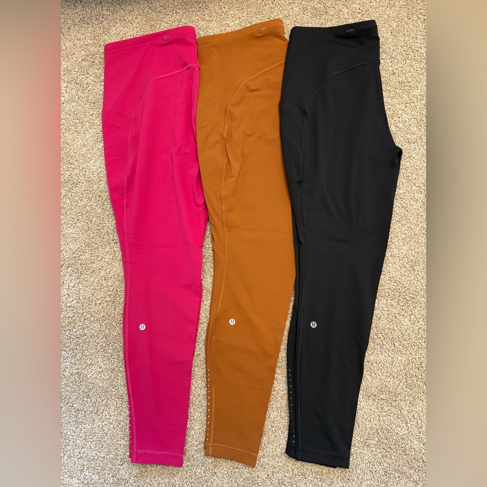 3 lululemon swift speed leggings size 14 28” length
